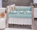 Ver imagem 6 de KIT JOGO DE BERÇO BABY TIGRE BORDADO 09 PEÇAS KIT AMERICANO DE BERÇO SAFARI PARA BEBE LUXUOSO:VERDE