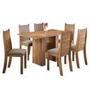 Ver imagem 2 de Mesa de Jantar 6 Lugares Carmem Imbuia/Perola - Viero Móveis