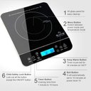 Ver imagem 4 de Duxtop Fogão de Indução Portátil 1800w com Lcd e Sensor Touch (prata)