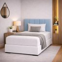 Ver imagem 2 de Kit 5 Peças Cabeceira Modular Cama Box 45x20 Solteiro Cores:azul Bebê