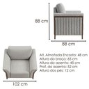 Ver imagem 3 de Poltrona Decorativa Royal Base Madeira Boucle Tce 1018 Moll