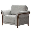 Ver imagem 1 de Poltrona Decorativa Royal Base Madeira Boucle Tce 1018 Moll