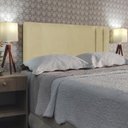 Ver imagem 2 de Cabeceira Módulos Estofada para Cama Luxo Clean Linho Rbl:casal Painel/bege