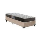 Ver imagem 1 de Cama Box Casal Colchão Mola Ensacada Acolchões + Box Suede 68x138x188 - Bege
