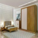 Ver imagem 3 de Guarda Roupa Bravo Gold 2 Portas 4 Gavetas Cor:cumaru Fendi