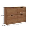 Sapateira Madeira Horizontal Organizadora 4 Portas Castanho Basil Idimex - 3