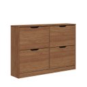 Ver imagem 6 de Sapateira Madeira Horizontal Organizadora 4 Portas Castanho Basil Idimex