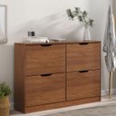 Ver imagem 4 de Sapateira Madeira Horizontal Organizadora 4 Portas Castanho Basil Idimex