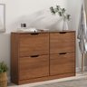 Sapateira Madeira Horizontal Organizadora 4 Portas Castanho Basil Idimex - 4