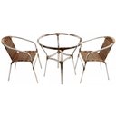 Ver imagem 3 de Mesa Ascoli em Alumínio para Varanda, Edícula, Piscina Trama Original