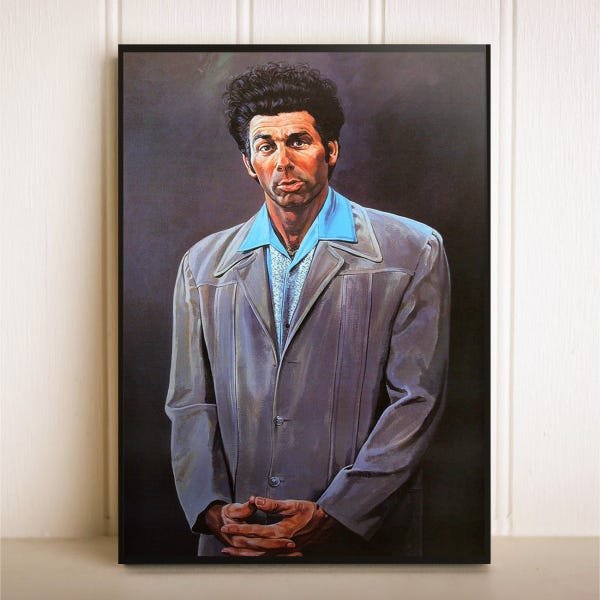 Placa Decorativa Seriado Seinfeld Cosmo Kramer Pintura - 1