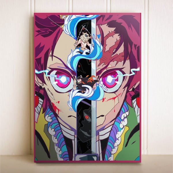 Placa Decorativa Anime Kimetsu no Yaiba Demon Slayer Espada