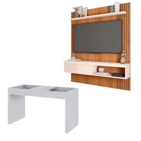 Conjunto Sala de Estar Moon Painel 1.5 Mesa Book Caemmun