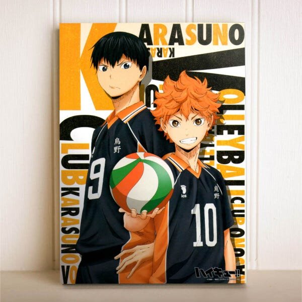 Placa Decorativa Anime Haikyuu Shoyo Hinata e Kageyama