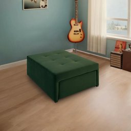 4 em 1 Poltrona, Puff, Chaise e Cama Ares Verde Estofama - 4