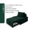 4 em 1 Poltrona, Puff, Chaise e Cama Ares Verde Estofama - 9