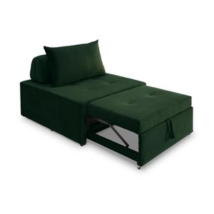 4 em 1 Poltrona, Puff, Chaise e Cama Ares Verde Estofama