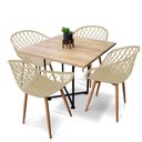 Ver imagem 4 de Mesa de Jantar 4 Lugares Natural Jade 90cm e Kit 4 Cadeiras Clarice D03 - D'Rossi