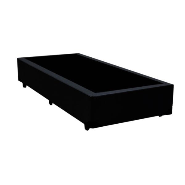 Cama Box Solteiro Colchão Mola Bonnel Acolchões + Box Sintético 68x88x188 - Preto - 2