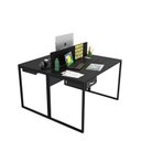 Ver imagem 4 de Escrivaninha Mesa Escritório com Gavetas 1 Gaveta 2 Lugares 120cm Industrial Preto