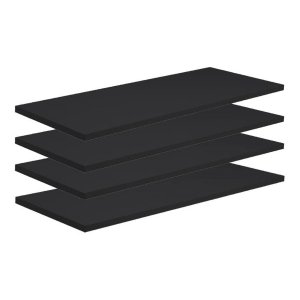 Kit 4 Prateleiras 40x20 MDF Preto com Suporte Flutuante Invisível