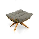 Ver imagem 5 de Poltrona com Puff Costela Giratório Suede Marrom Rato Base Madeira Ma25 - D'Rossi