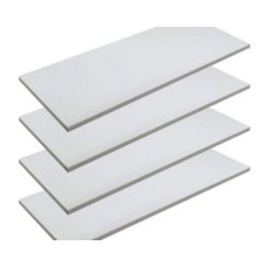 Kit 4 Prateleiras 30x30 MDF Branco com Suporte Flutuante Invisível