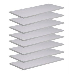 Kit 8 Prateleiras 30x25 MDF Branco com Suporte Flutuante Invisível