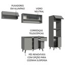 Ver mais imagens de Armário De Cozinha Completa 260cm Cinza Nice 03 Cinza