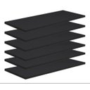 Ver imagem 1 de Kit 6 Prateleiras 30x15 MDF Preto com Suporte Flutuante Invisível