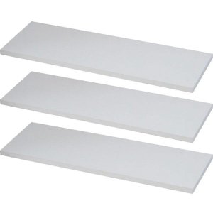 Kit 3 Prateleiras 50x30 MDF Branco com Suporte Flutuante Invisível