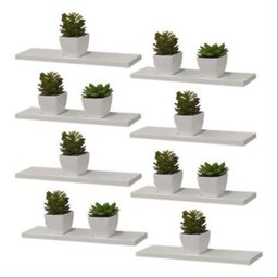 Kit 8 Prateleiras 60x30 MDF Branco com Suporte Flutuante Invisível - 2