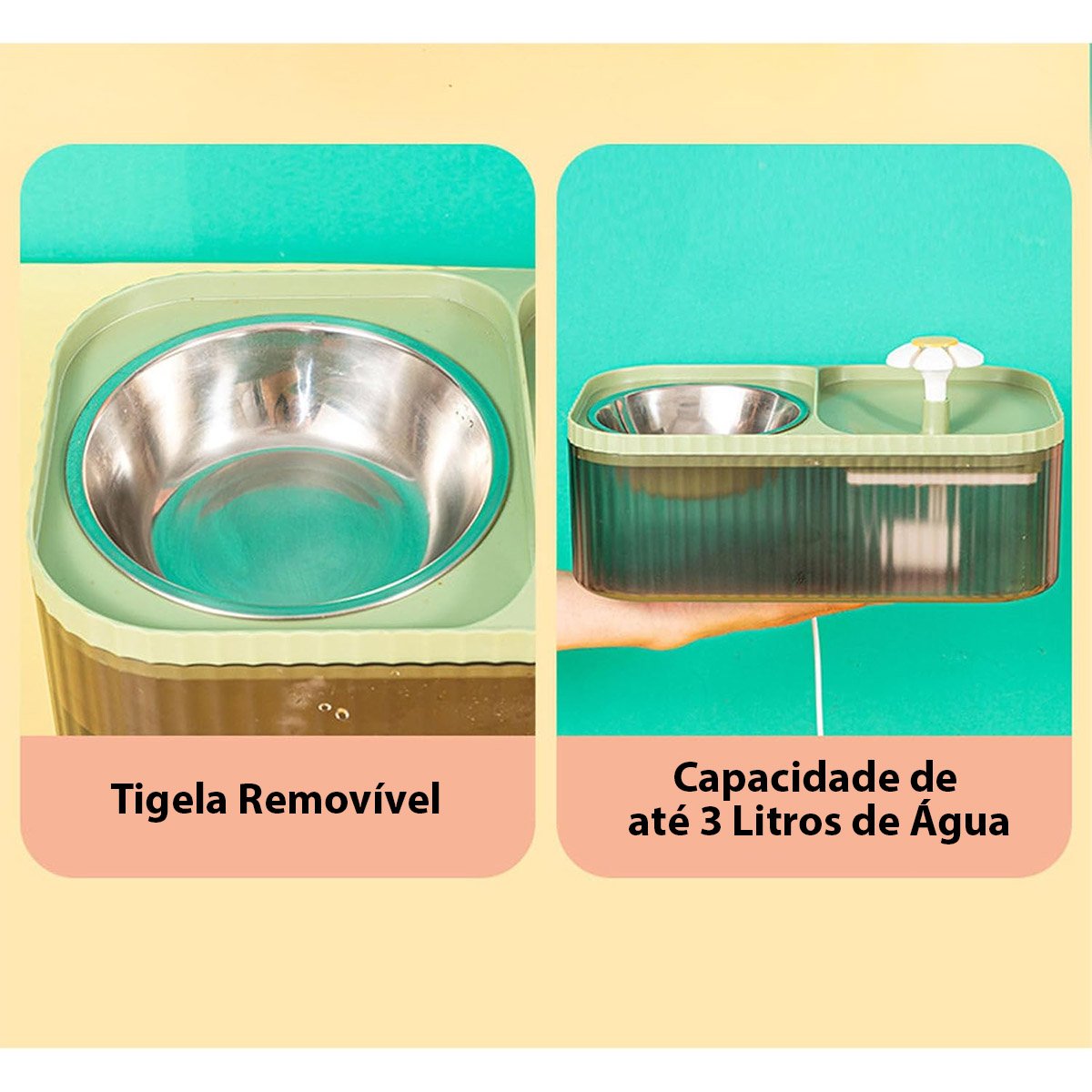 Bebedouro Comedouro com Filtro Fonte Agua Gato Cachorro Pet Aço Inox Raçao Caes Saudvel Comida Usb S - 10