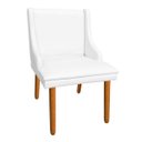 Ver imagem 2 de Kit 10 Cadeiras de Jantar Liz Corino Pés Palito Castanho - Branco