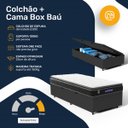 Ver imagem 4 de Cama Box Baú com Colchão Gazin de Espuma D28 Pillow Top Ortoblack Solteiro 88cm