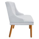 Ver imagem 4 de Kit 8 Cadeiras de Jantar Liz Suede Pés Palito Castanho - Cinza