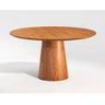 Mesa de Jantar Cone Base Mel Tampo Redondo Laminado 1,00m - 2
