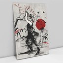 Ver imagem 1 de Quadro Decorativo em Canvas Mulher Samurai - Moldura Madeira - 120 x 80cm
