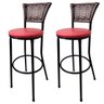 Kit 2 Banquetas Bistrô Hawaii Café Assento Vermelho - 1