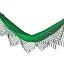 Ver imagem 2 de Rede de Dormir Casal Balanço de Algodão Verde Bandeira