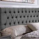 Ver imagem 3 de Painel Cabeceira com Bau Dubai 1.28 Viuva Suede Cinza