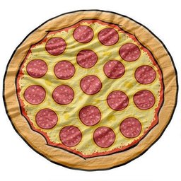 Toalha de Praia estilo Canga Pizza Pepperoni - 4