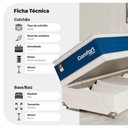 Ver imagem 3 de Cama Box Baú Solteiro + Colchão Comfort Class Pillow Top Azul/suede Branco