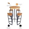 Conjunto Mesa Bistro Alta Madeira Estilo Industrial 0,50 Mts - 3