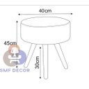 Ver imagem 2 de Puff Redondo Pés Palito Vermelho SMF DECOR