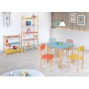 Ver imagem 1 de Jogo de Quarto Infantil com 2 Prateleiras 1 Mesa e 4 Cadeira