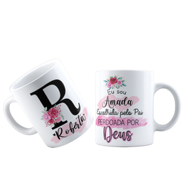 Canecas de Porcelana Personalizadas Alfabeto Evangelico Letra R - 1