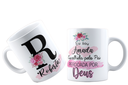 Ver imagem 1 de Canecas de Porcelana Personalizadas Alfabeto Evangelico Letra R