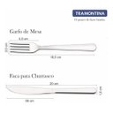 Ver imagem 4 de Jogo de Talheres Búzios Aço 24 Pçs Inox Faqueiro Tramontina