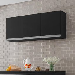 Armário Aéreo para Cozinha Ambiente Andréia 3 Portas 120cm Ajl - 1